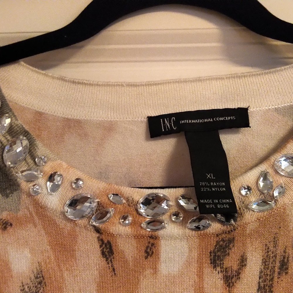EUC (rarely worn) Crystal Embellished top